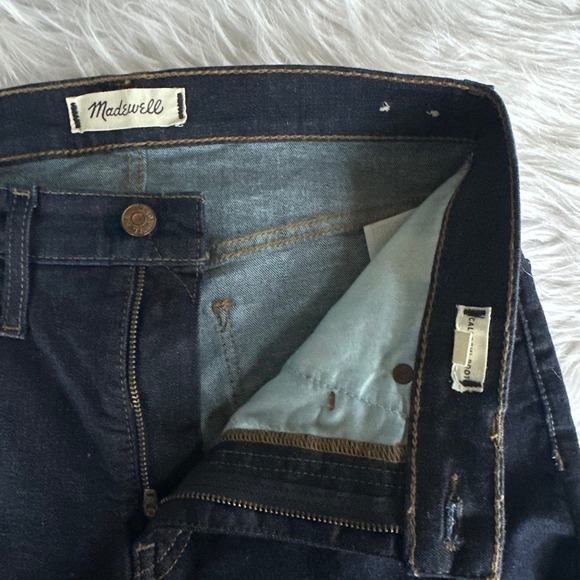 Madewell Cali Demi Boot Jeans Pants Dark Blue Wash Denim High Rise Size 28 Tall - Picture 3 of 8